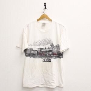 Vintage Colorado Railroad Train T Shirt XL